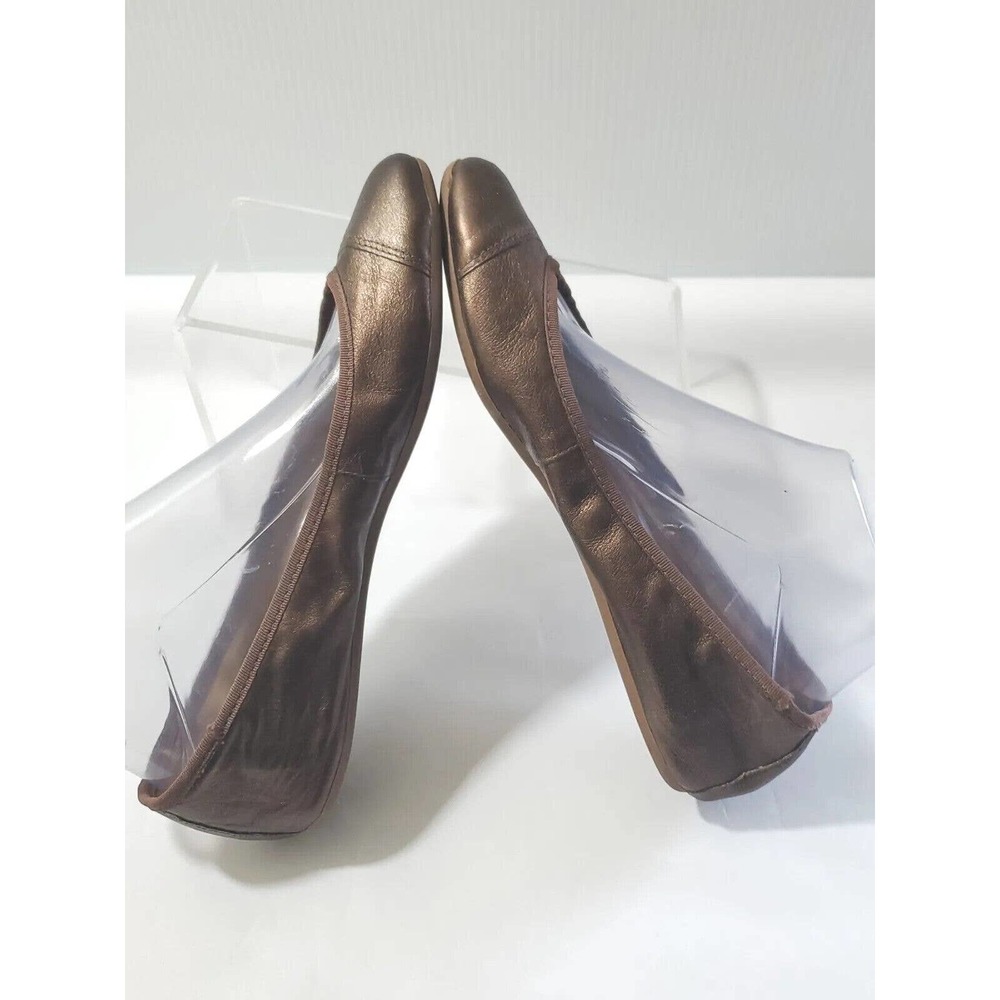 Corso Como Women's Slip On Flats Shoes Size 9.5 Frosted Brown Leather Round Toe - Picture 6 of 9